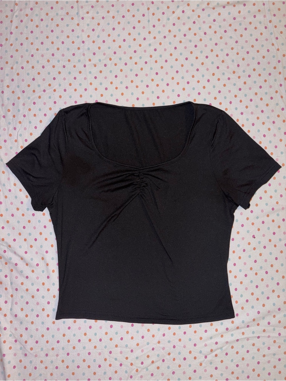 Baillin Dress Women’s Black Ruched Sweetheart Stretch Top XL NWOT